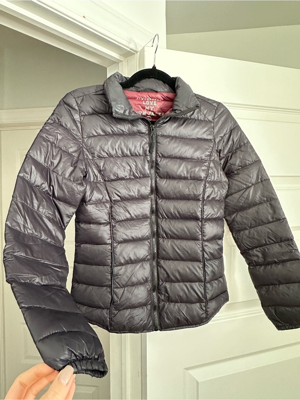 Atmosphere Slate Gray Lightweight Women's Puffer Jacket